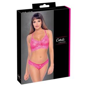 Cottelli - wild lace bra set (pink)S/M