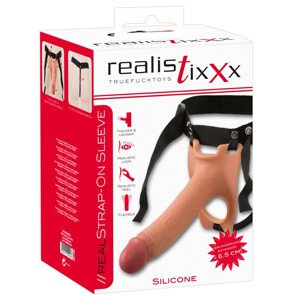 Realistixxx Strap-on - připínací, duté realistické dildo (tělová barva)