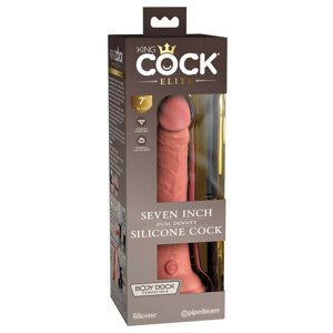 King Cock Elite 7- připínací, realistické dildo (18 cm) - přírodní