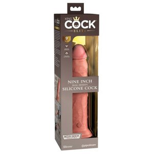 King Cock Elite 9 - připínací, realistické dildo (23 cm) - přírodní