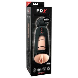 PDX Elite Mega MILKER - vibrační umělá vagína na dojení penisu (černá)