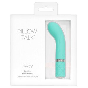Pillow Talk Racy - dobíjecí vibrátor s úzkým bodem G (tyrkysový)