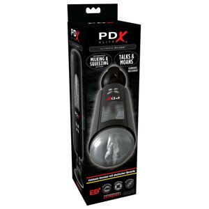 PDX Ultimate Milker - masturbátor s dobíjecí hlavou penisu (černý)