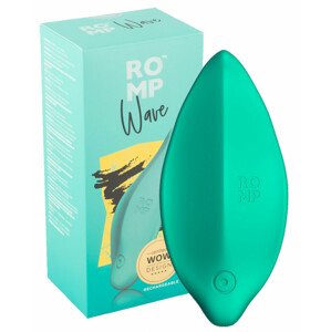 ROMP Wave - nabíjecí, vodotěsný vibrátor na klitoris (zelený)
