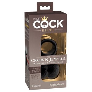 King Cock Elite Crown Jewels - Houpací svorka, obal na penis (černý)