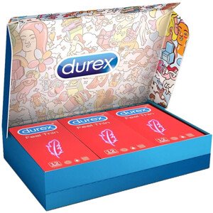 Durex Feel Thin - balení kondomů s pocitem života (3 x 12 ks)