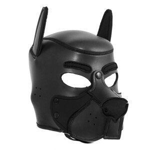 Ida Leather - uzavřená maska pro psy (černá)