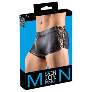 Svenjoyment - matné boxerky s bočním šněrováním (černé) - M