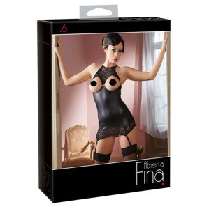 Abierta Fina - bold sparkle - mini šaty (černé)
