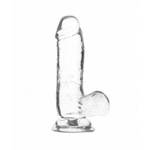 Addiction Crystal - Varlatové dildo s nožičkami (průsvitné) - 15 cm