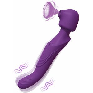 Tracy's Dog Wand - vodotěsný, nabíjecí, pulzující masážní vibrátor (fialový)