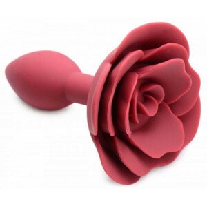 Master Series Booty Bloom - růžové silikonové anální dildo (červené)