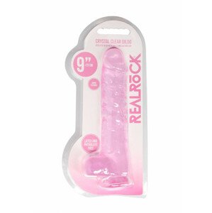REALROCK - průsvitné realistické dildo - růžové (22cm)