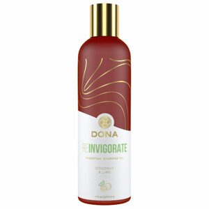 Dona Reinvigorate - veganský masážní olej - kokosová limetka (120 ml)