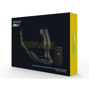 Nexus Revo - vibrátor na prostatu s otočným kroužkem na dálkové ovládání (černý)
