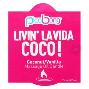 PicoBong Kokos &amp; vanilka masážní svíčka 15 ml