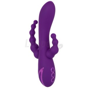 Long Beach Bootylicious dobíjecí trojitý vibrátor na vaginu, anál a klitoris
