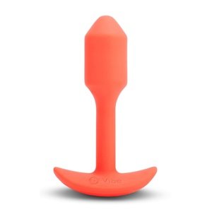 Kolík anální b-Vibe Vibrating Snug Plug 1 oranžový