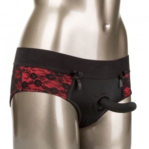 California Exotic Novelties Scandal kalhotky univerzální harnes + dildo Pegging Panty set