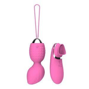 Vibrační kuličky se stimulátorem klitorisu Y.Love SARA růžové