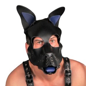 Maska The RED Genuine Leather Mask PUPPY blue