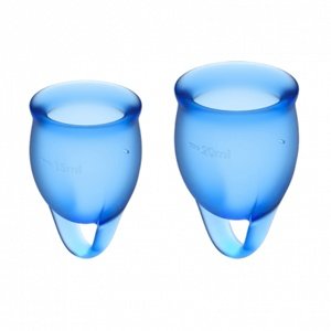 Menstruační kalíšky SATISFYER FEEL CONFIDENT MENSTRUAL CUP modré