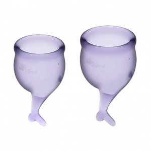 Menstruační kalíšky SATISFYER FEEL SECURE MENSTRUAL CUP fialové
