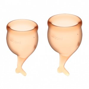 Menstruační kalíšky SATISFYER FEEL SECURE MENSTRUAL CUP oranžové
