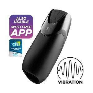 Masturbátor SATISFYER MEN+ Connect App vibrační černý