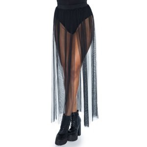 Sukně Leg Avenue Multi slit sheer skirt černá