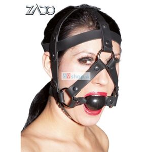 Kožená maska s guličkou do úst