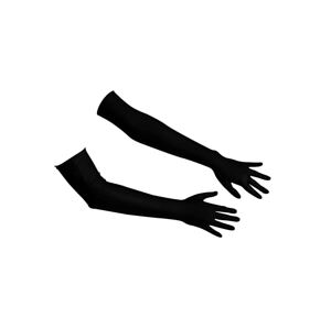 Saténové rukavice - čierne