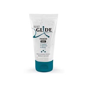 Lubrikační gel Just Glide Premium Anal je 100% veganský a snadno se myje.